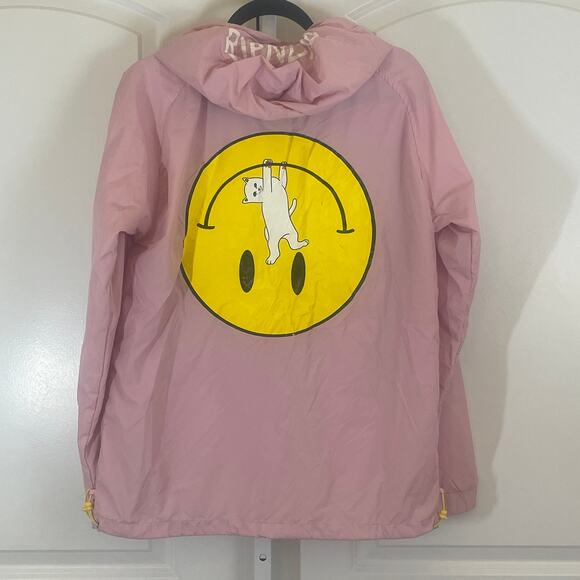 RIPNDIP Pullover Windbreaker Hooded Jacket - Men Size M - Pink - Picture 6 of 6